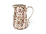 Pichet décoratif rose céramique beige 21x15x23cm