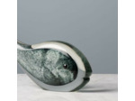 Statuette baleine grise verre 18x25x6cm