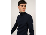 Pull col roulé Bretagne uni, en laine