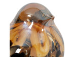 Presse papier oiseau verre marron 13x8x9cm