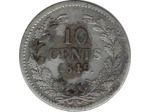 PAYS-BAS HOLLANDE 10 CENTS 1849 TB+ tache