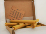 Boite de 7 bougies chandelles en cire d'abeille - Souffle de Gaia
