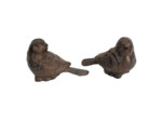 Ensemble 2 oiseaux fonte 8x5x11cm