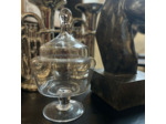 Bonbonnière sur pied verre Loft 17x28cm