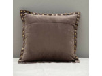 Coussin velours gris et clous dorés 45x45cm