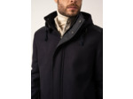 Manteau long en laine St Sydney
à capuche amovible