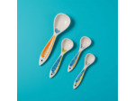 Ensemble 4 cuillères porcelaine Sardines 17x5x2cm