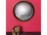 Miroir convexe noir doré 27x3x27cm