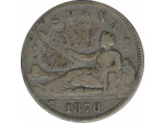 Espagne ( SPAIN ) 2 PESETAS 1870 DEM TB