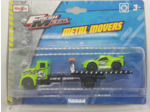 MAISTO METAL MOVERS DEPANNEUSE ET VOITURE VERT FLUO