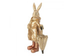 Statuette décorative lapin parapluie 20x12x33cm