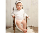 Ensemble Body Bandeau brodé d'une feuille 12,18,24 mois