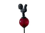 Ensemble 3 tuteurs boules fonte coqs 8x135cm