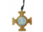 Croix de Saint Benoît en Olivier avec Cordon