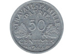 FRANCE 50 CENTIMES BAZOR 1944 TTB