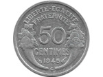 FRANCE 50 CENTIMES MORLON ALU 1945 C TTB