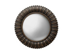 Miroir convexe feuilles bronze 23x2x23cm