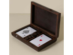 Boîte 2 jeux cartes et dés 18x5x12cm