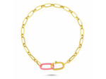 Collier Lock Me Up Rose Néon
