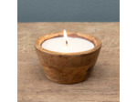 Bougie de soja avec pot en manguier 10x5cm