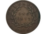 SARAWAK 1 CENT 1870 TB+ (KM6)