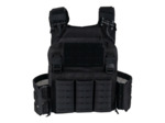Gilet porte-plaques tactique noir Cordura 500D