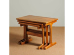 Ensemble Tables d'Appoint Gigognes Trato Bois de Manguier 62x45x38cm