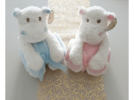 Peluche hippopotame avec plaid personnalisé