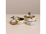 Ensemble 3 boîtes nacrées Seaside 7x9cm