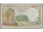 FRANCE 50 FRANCS CERES 25-4-1935 E.1548 TB+