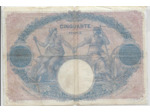 FRANCE 50 FRANCS BLEU ET ROSE SERIE Y.3784 17-8-1910 TB