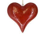 Suspension déco grand cœur rouge 30x8x30cm