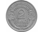FRANCE 2 FRANCS MORLON ALUMINIUM 1945 B TTB