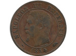FRANCE 2 CENTIMES NAPOLEON III 1854 D GRAND D GRAND LION - Etat TB+