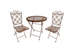 Ensemble table et 2 chaises fer pliantes