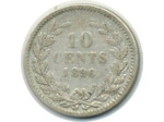 PAYS-BAS 10 CENTS 1896 WILHELMINA TTB (W116)