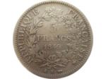 FRANCE 5 FRANCS HERCULE 1849 K (Bordeaux) TB+