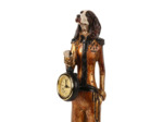 Statuette horloge chien stylisé résine 9x50x10cm