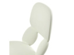 Chaise polyuréthane CYRUS blanche, structure acier laqué blanc