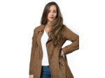 Trench cuir femme camel 57318