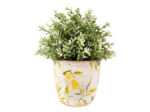 Pot de fleurs Lemon jaune céramique 13x13x12cm