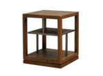 Table d'appoint Crossroads marron sapin et acier 60x50x50cm