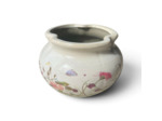 Pot fleurie céramique beige rose 17x12cm