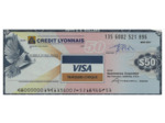 U.S.A. TRAVELERS CHEQUE VISA CREDIT LYONNAIS 50 DOLLARS 135.6002.521.896