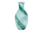 Vase Sablon vert verre 16x16x32cm
