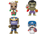 Pop Marvel Tête Oscillante - coffret Hulk, Groot, Captain Snowman, Thanos