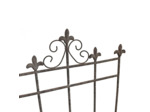 Treillage Jardin Fleurs de Lys en Fer Forgé Gris Antique 49x128cm