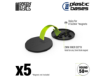 Socles plastiques ronds 50mm noir