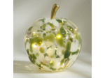 Lampe à Poser Led Pomme verte verre 22x22x24cm