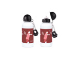 Gourde aluminium "Joueur garçon de badminton" - personnalisable